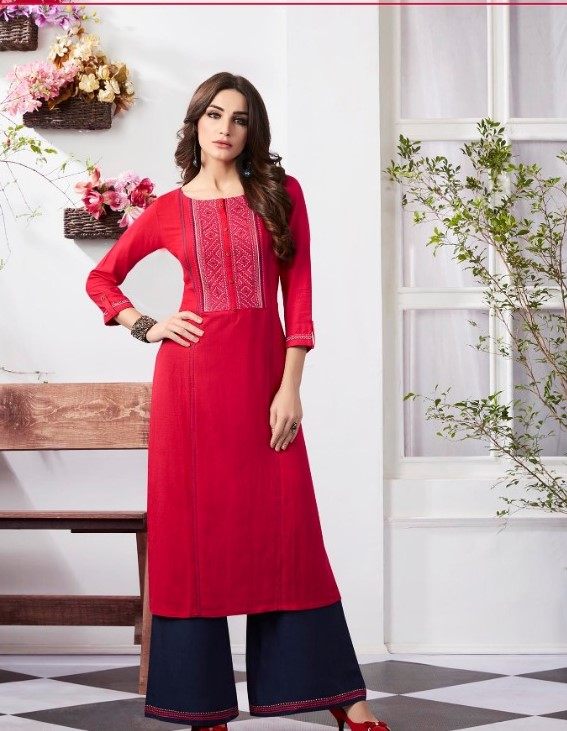 Navy blue palazzo with kurti hotsell